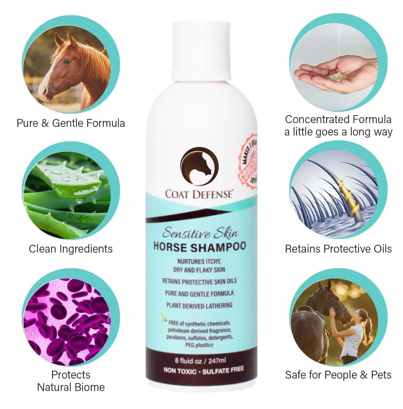 Sensitive Skin Horse Shampoo - 4 Pack
