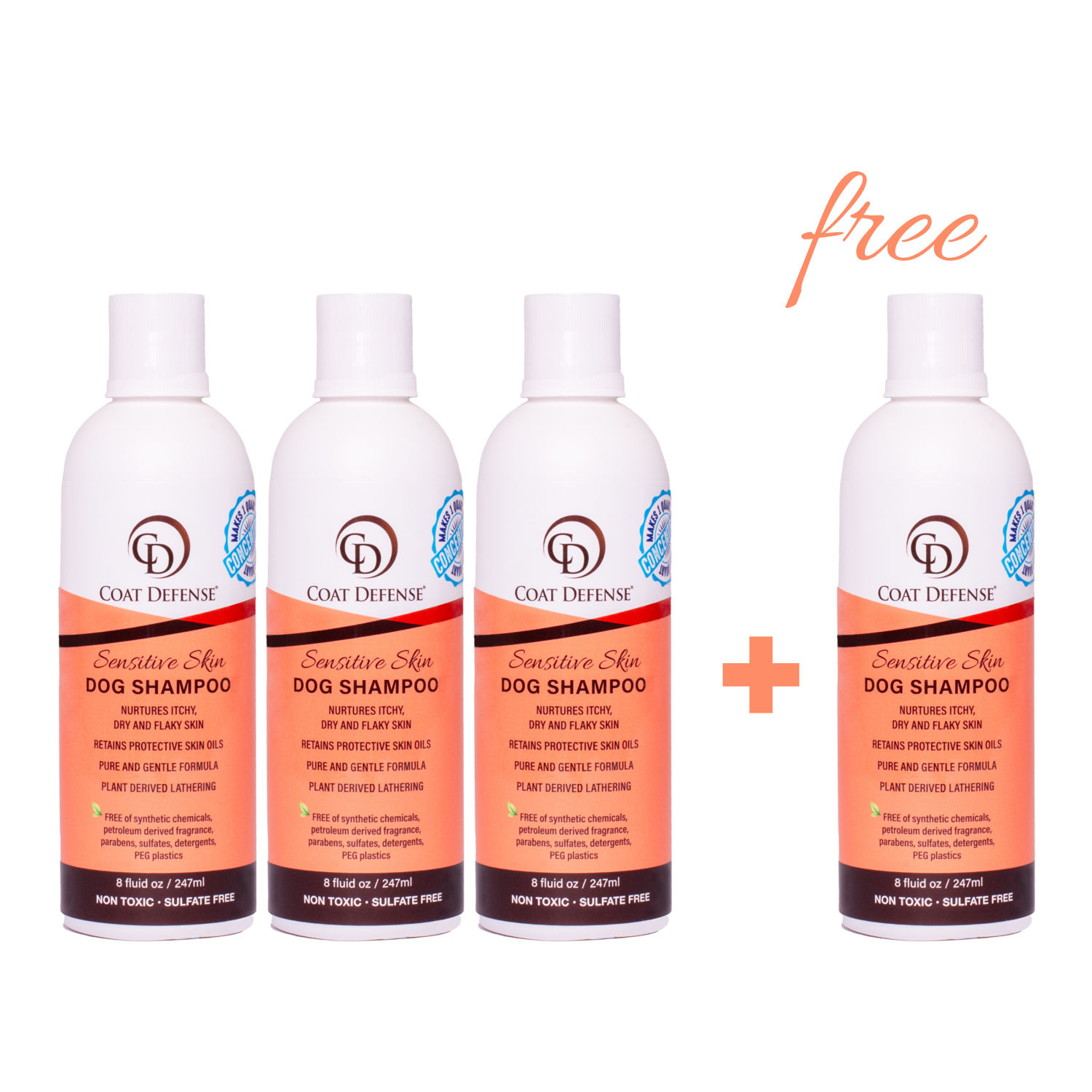Sensitive Skin Dog Shampoo - 4 Pack