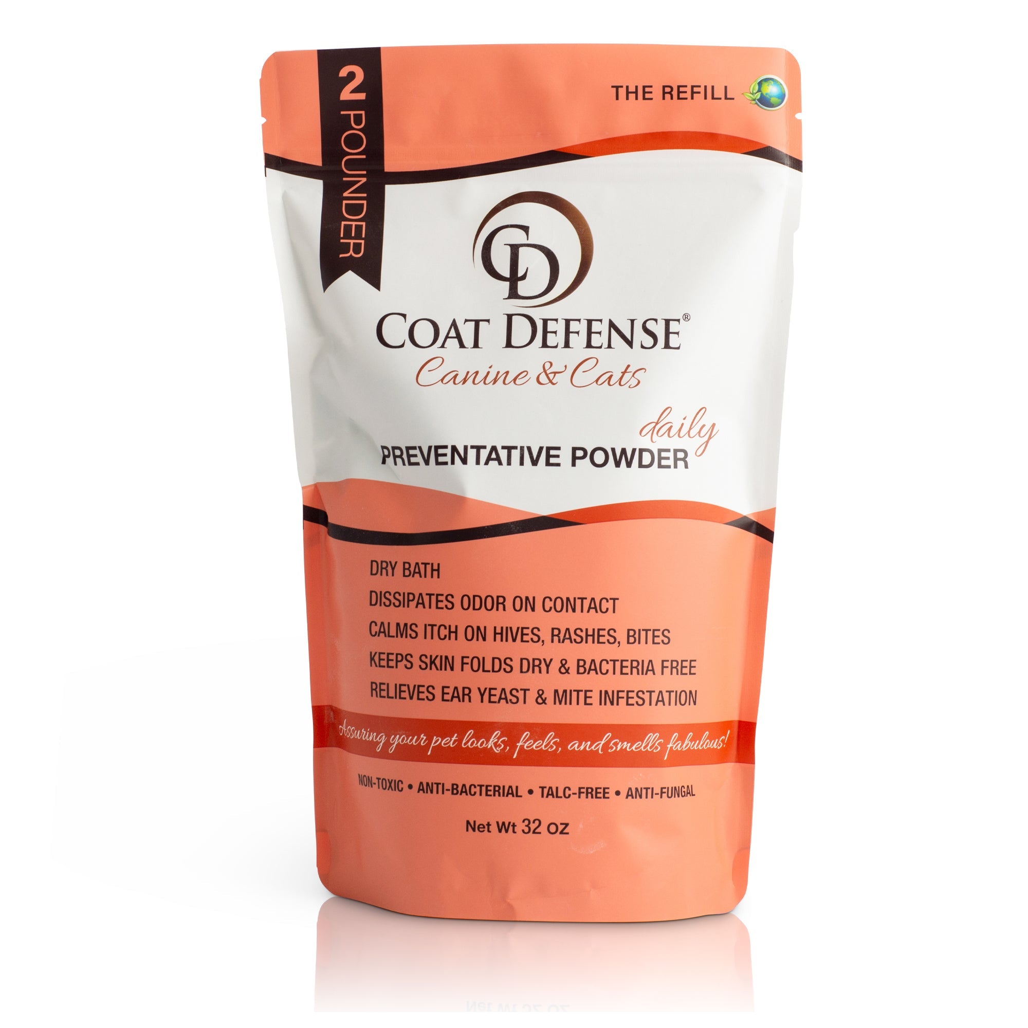 Daily Preventative Powder for Dogs  Stink & Itch Relief Dry Shampoo - Coat  Defense