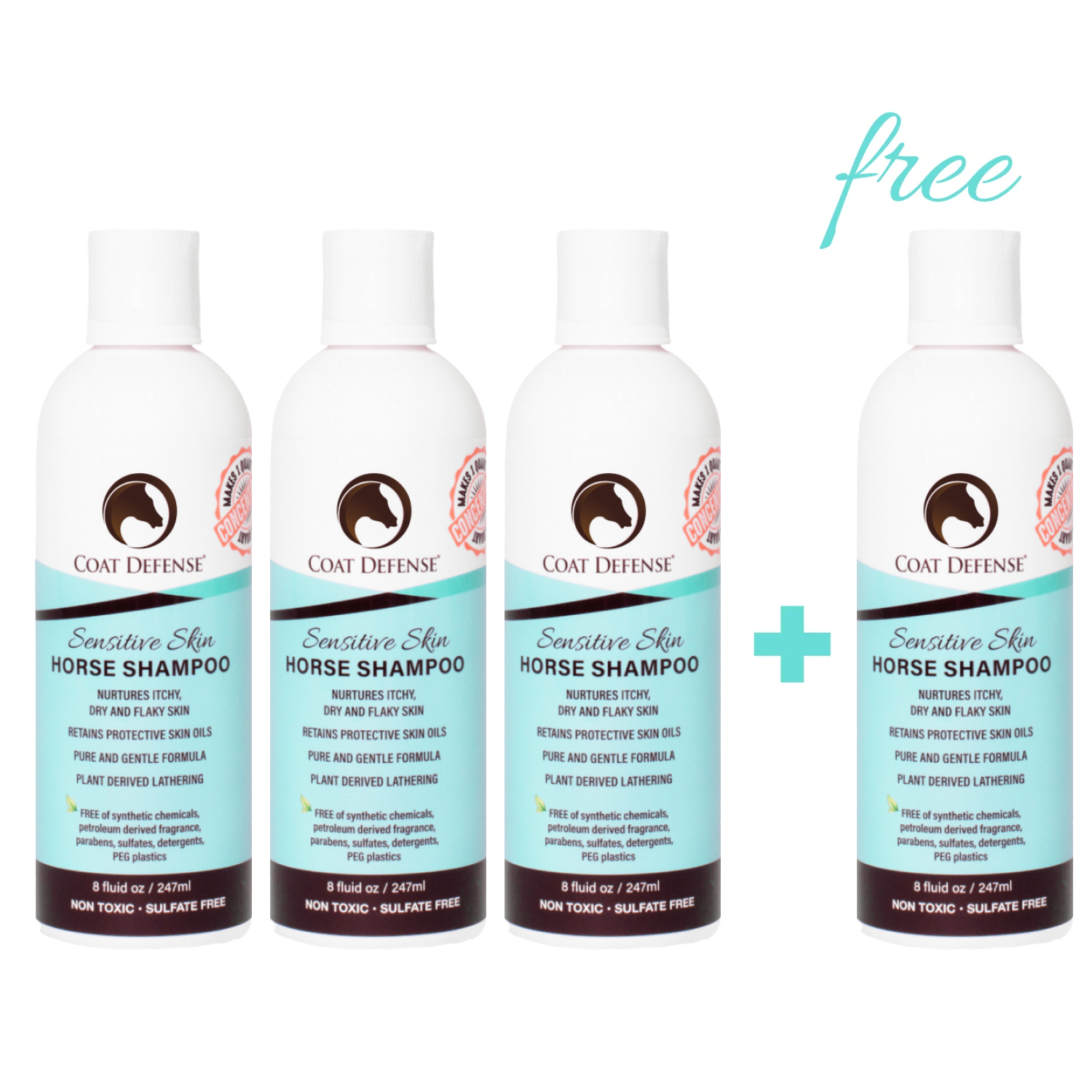 Sensitive Skin Horse Shampoo - 4 Pack