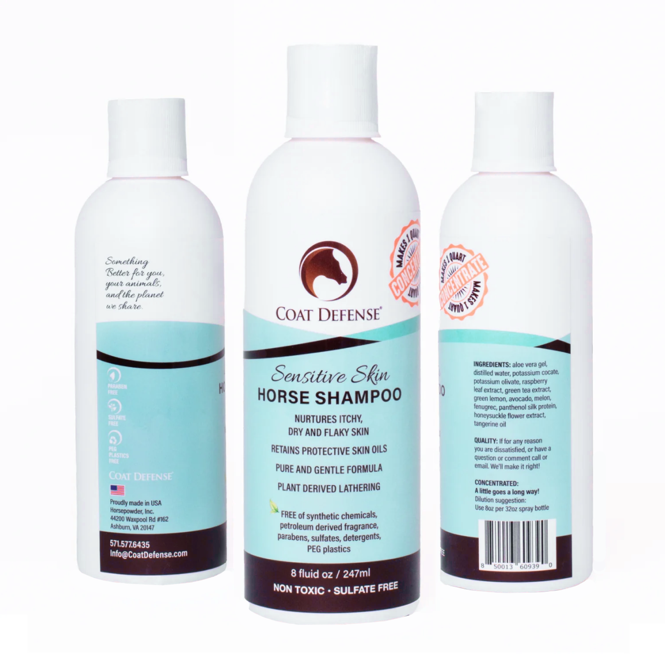 Sensitive Skin Horse Shampoo - 8oz  Concentrated