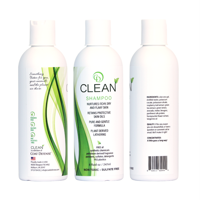 CD CLEAN 100% Natural Shampoo - 8oz | Calms Itchy, Sensitive Skin