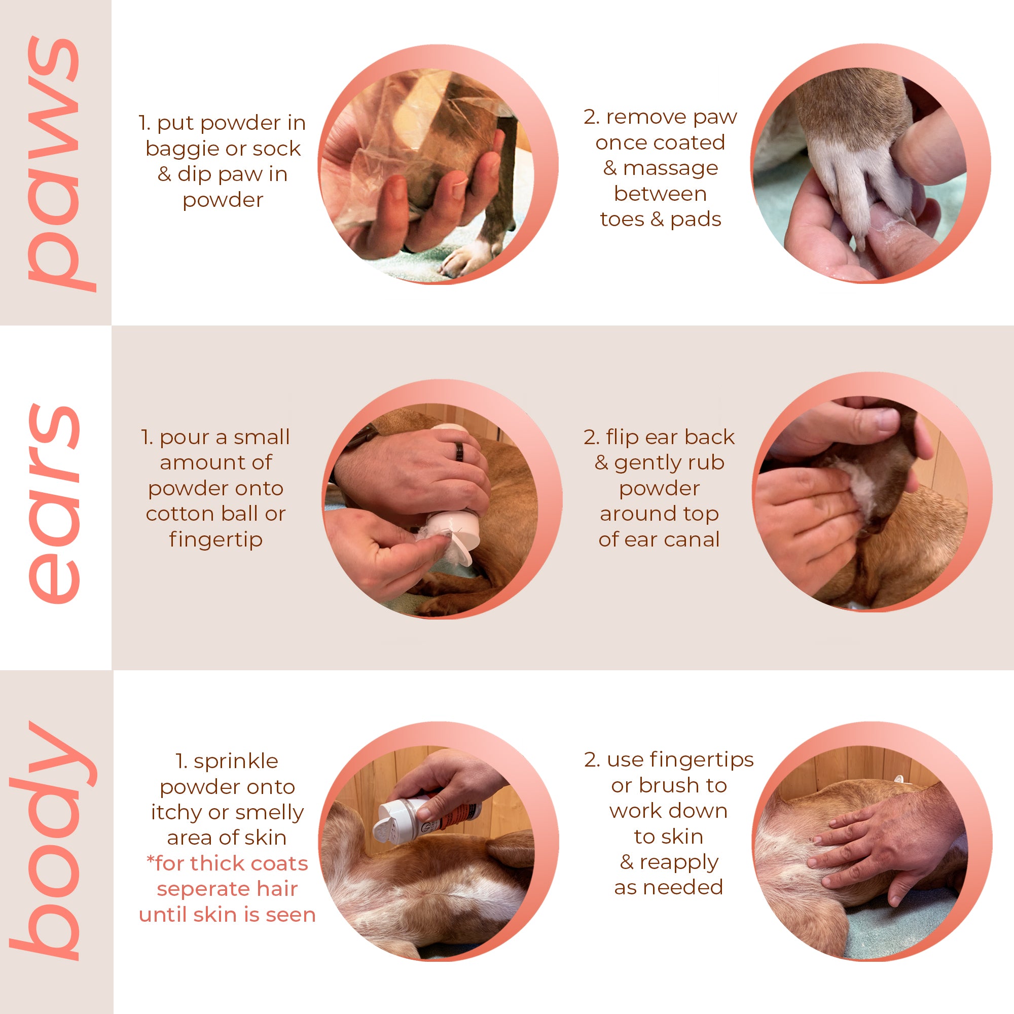 Dog Diaper Rash Powder Daily Preventative Powder for Dogs | Stink & Itch Relief Dry Shampoo ...