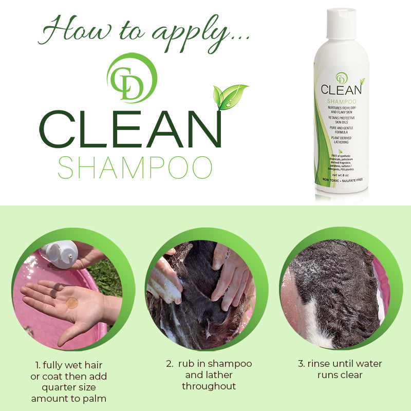 CD CLEAN 100% Natural Shampoo - 8oz | Calms Itchy, Sensitive Skin